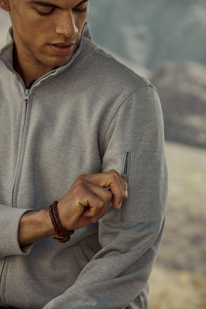 Clique - Basic Active Cardigan Grismélange 3XL