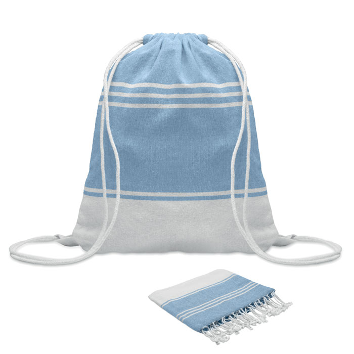 HAMMA - Hamam handdoek trekkoord tas s - Turquoise