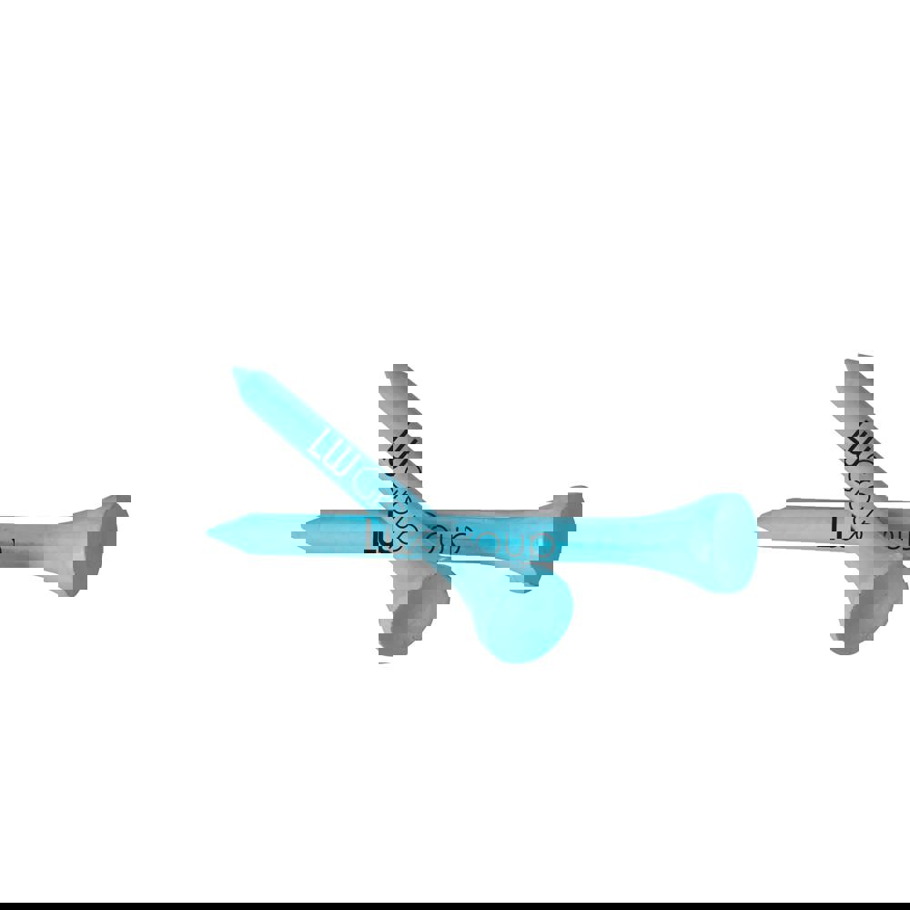 Bamboe houten tee 70 mm - lichtblauw