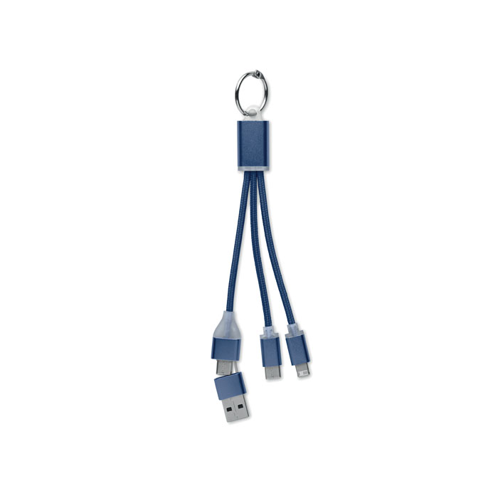 BLUE - Câble de charge 4 en 1 type C - Marine