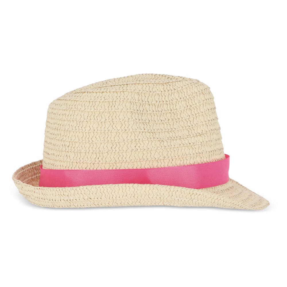Chapeau de paille végétal avec bande colorée
