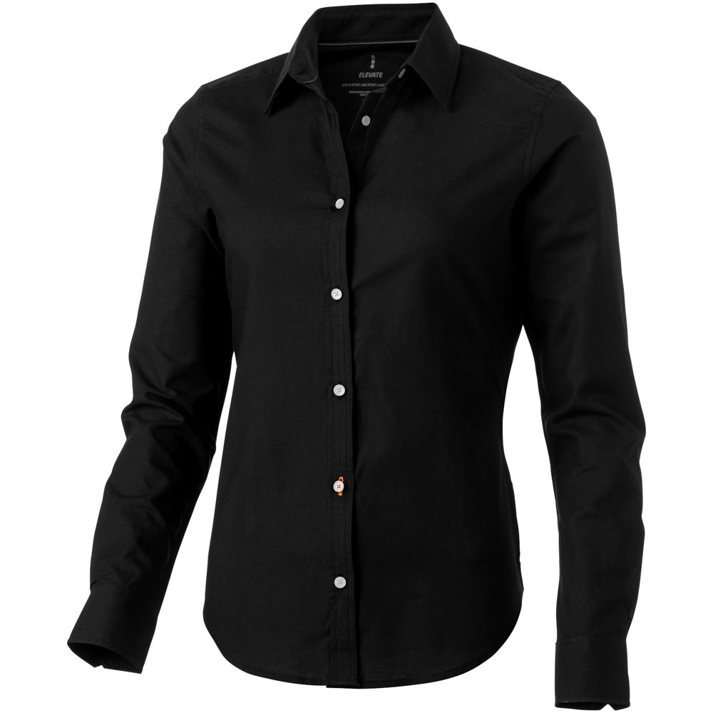 Chemise oxford manches longues femme de 142 g/m² Vaillant - Noir