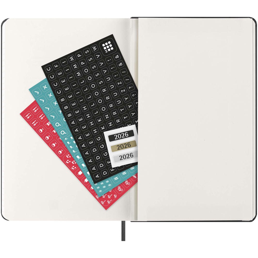 Agenda L vertical 12 mois Moleskine à couverture rigide