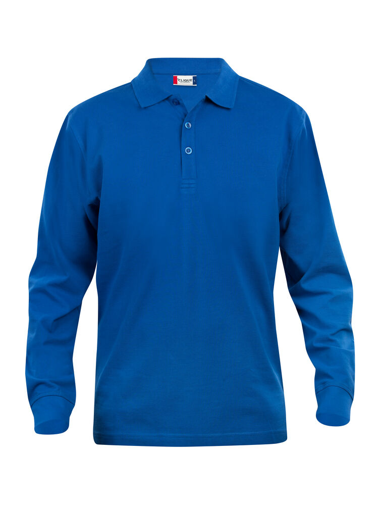 Clique - Basic Polo L/S Junior - Bleuroyal