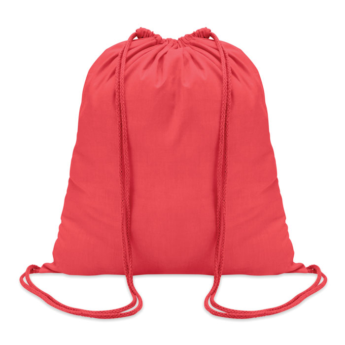 COLORED - Sac à cordon en coton - Rouge