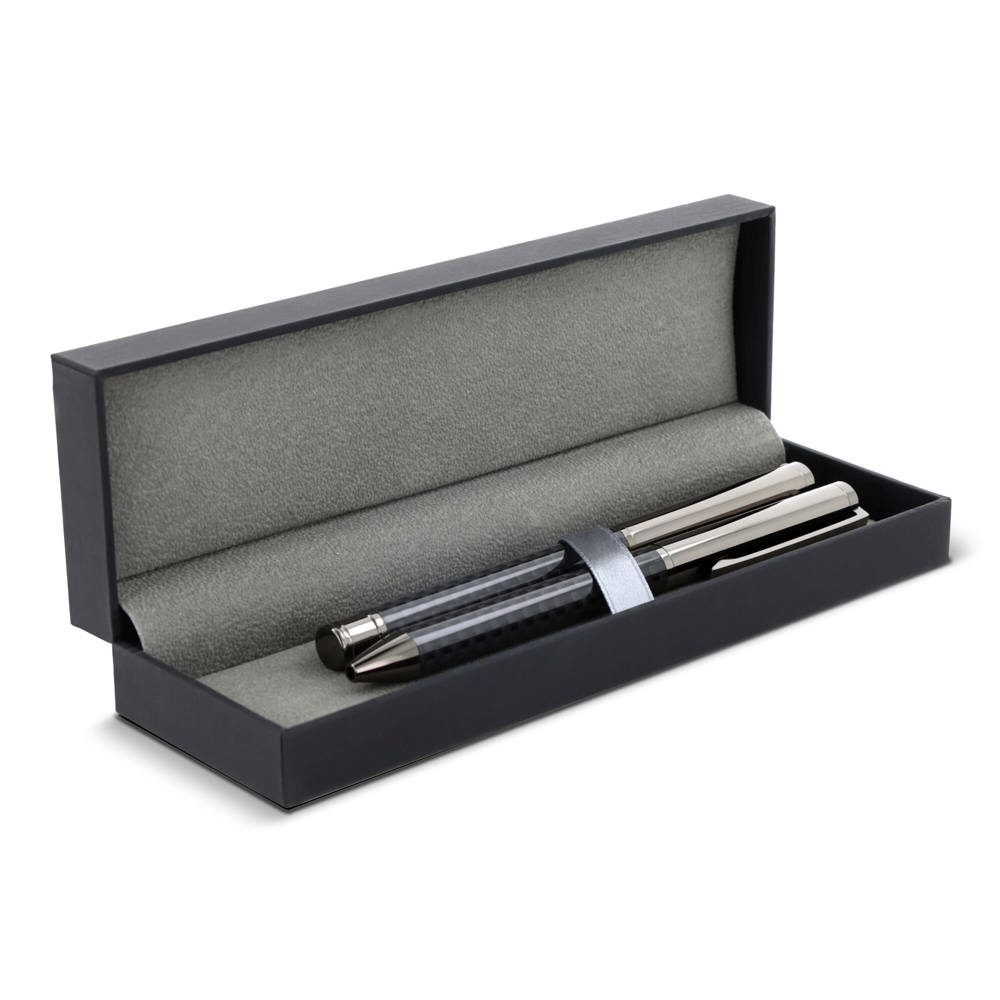  Ensemble stylo à bille et stylo roller en métal dans un coffret cadeau