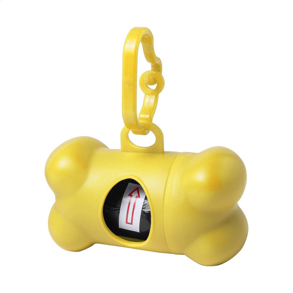 Pobba - dispenser voor poepzakjes - Geel