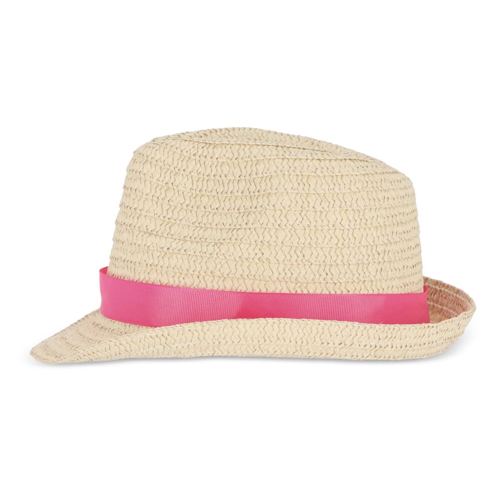 Chapeau de paille végétal avec bande colorée