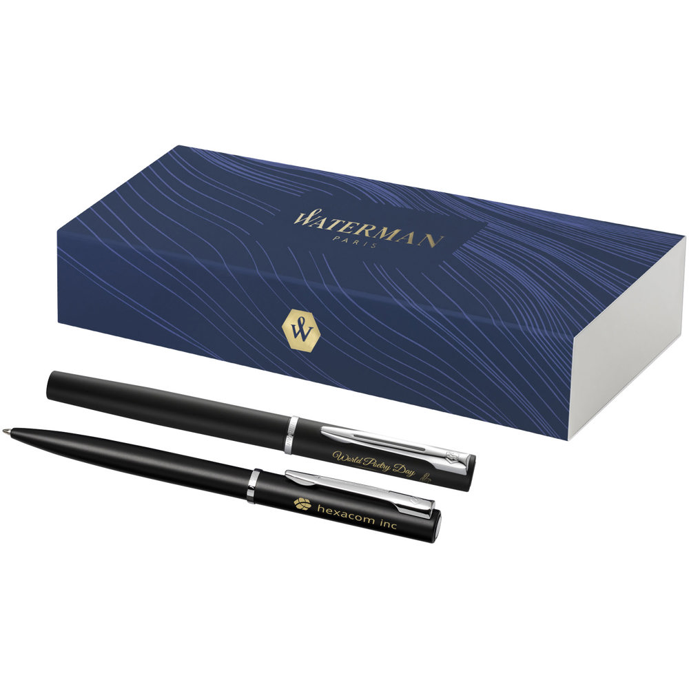 Waterman Allure balpen en rollerballpen set (blauwe inkt)