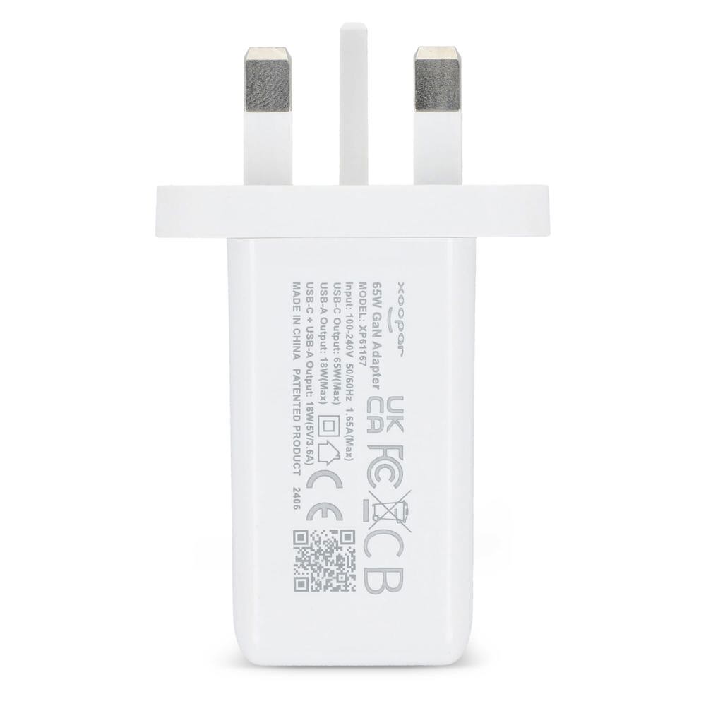Adaptateur secteur Xoopar ICE-G 65 W GaN avec prise britannique