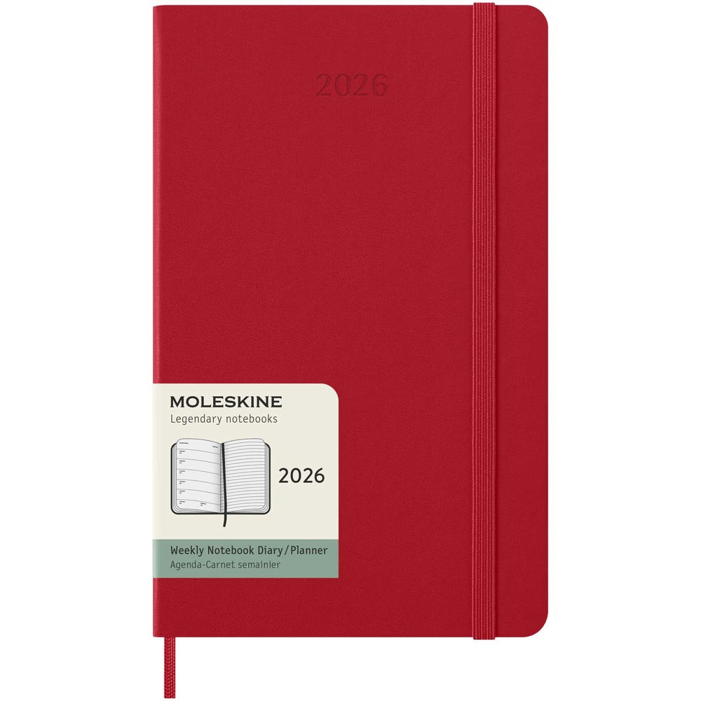 Agenda L hebdomadaire 12 mois Moleskine à couverture rigide - Rouge écarlate