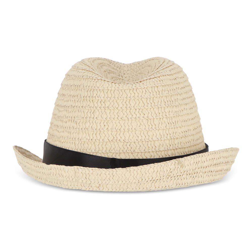Chapeau de paille végétal avec bande colorée