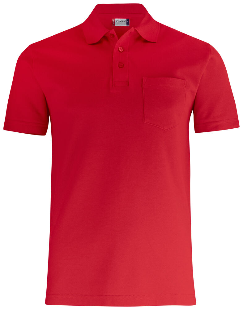 Clique - Basic Polo Pocket - Rouge