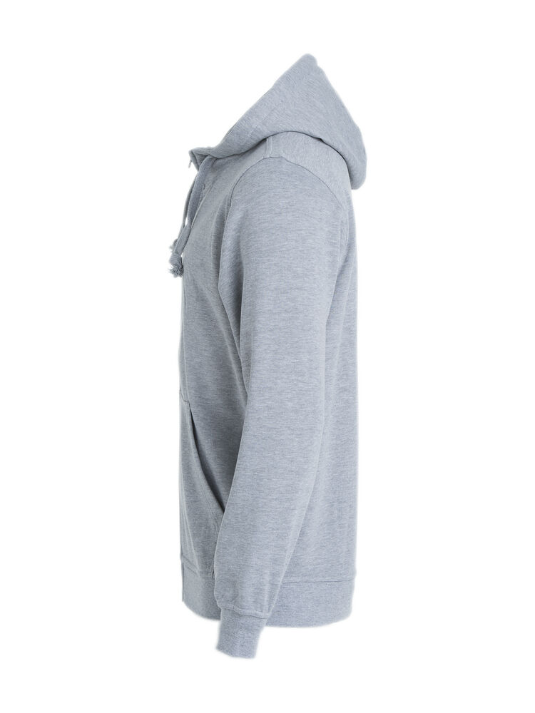 Clique - Basic Hoody Full Zip Grismélange 5XL
