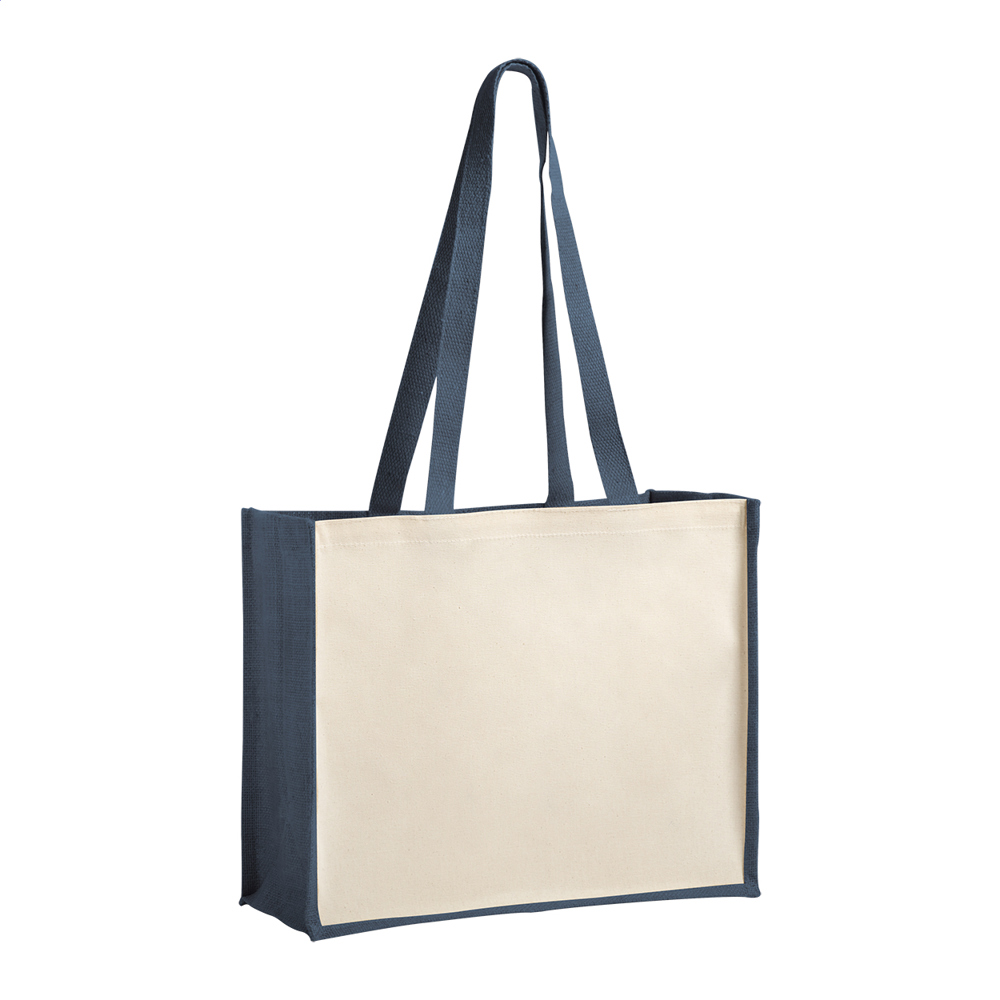 Bondi - sac shopping - bleu foncé/naturelle