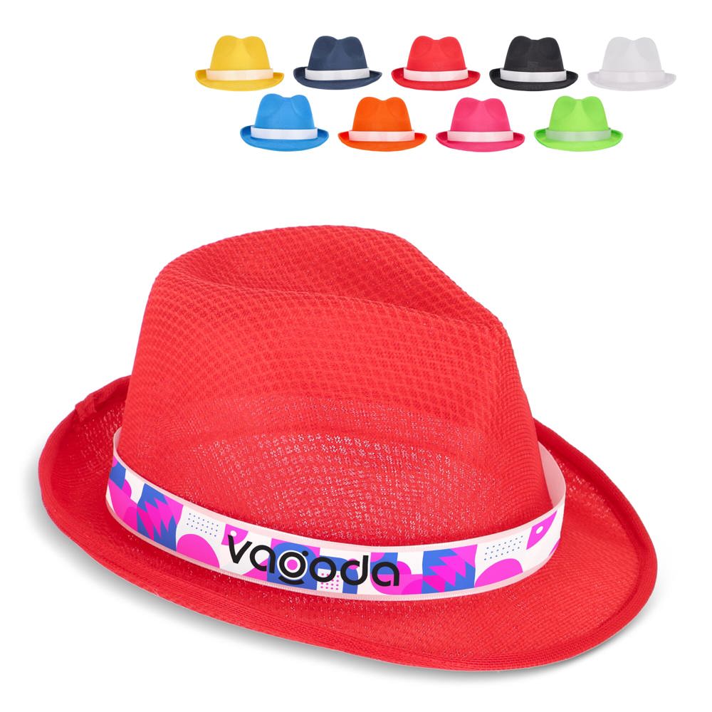 Chapeau en polyester avec bande