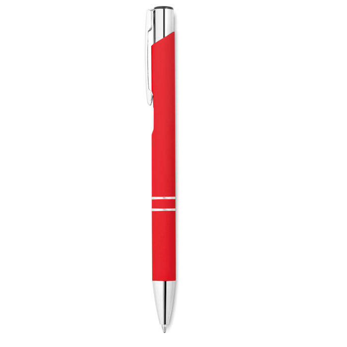 AOSTA - Stylo bille poussoir finition - Rouge