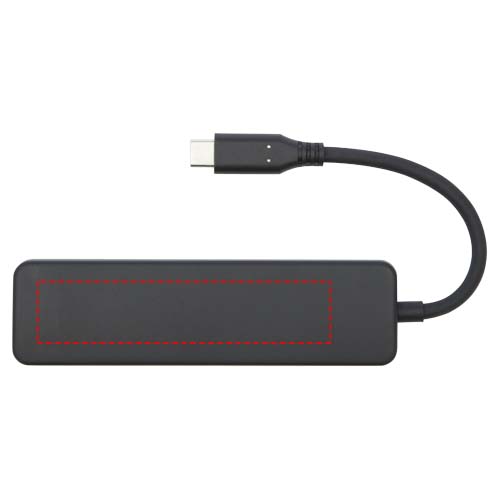 Adaptateur multimédia en plastique recyclé Loop RCS USB 2.0-3.0 avec port HDMI