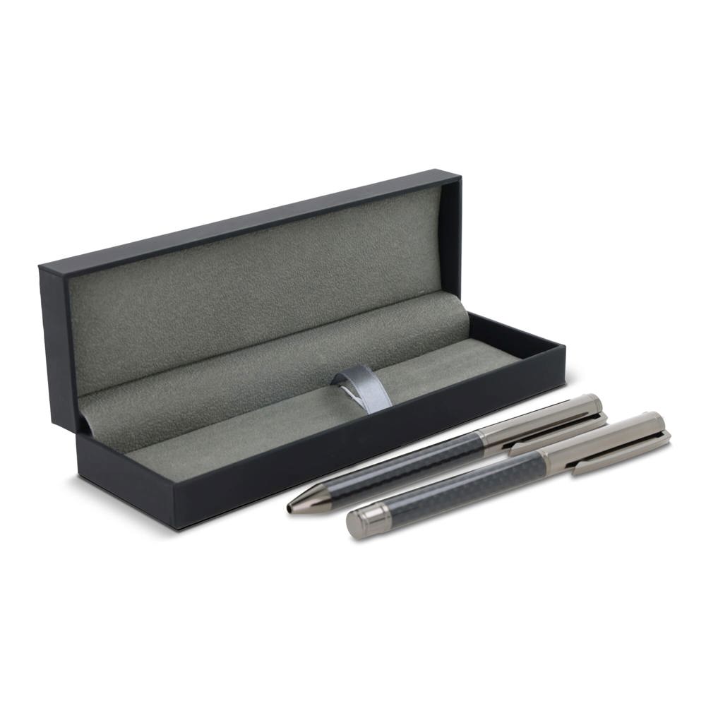  Ensemble stylo à bille et stylo roller en métal dans un coffret cadeau