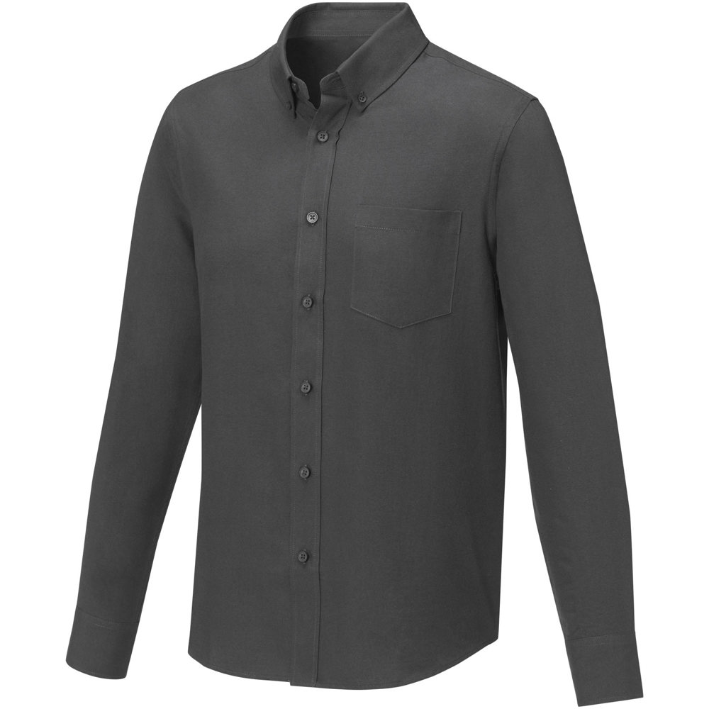 Chemise à manches longues de 130 g/m² Pollux pour homme - Gris storm
