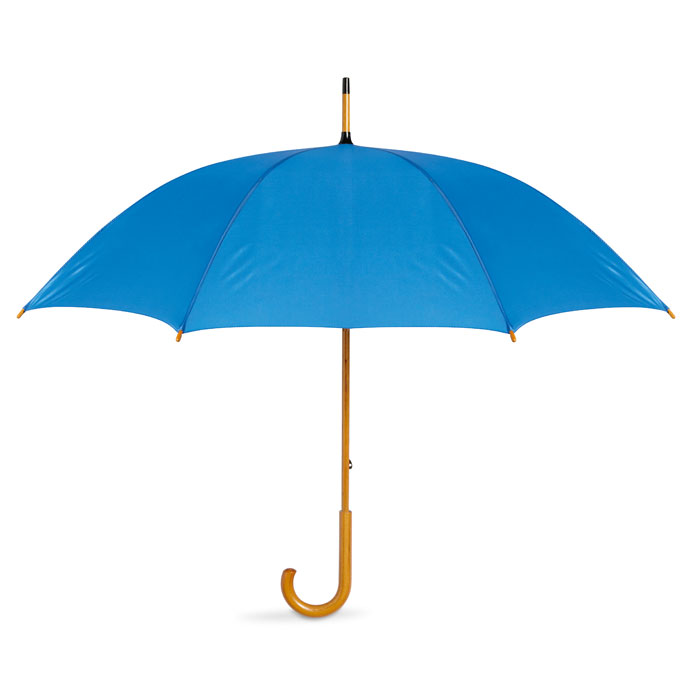 CALA - Parapluie avec poignée en bois - Bleu Royal