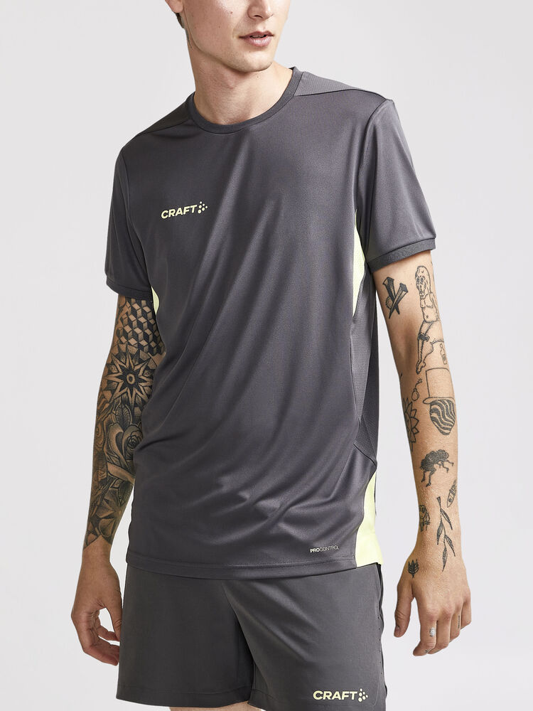 Craft - PRO Control Impact Ss Tee M Granite-Giallo M