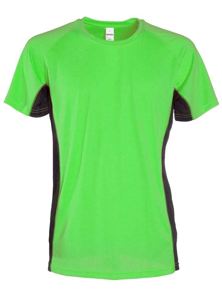 SP Air t-shirt de sport, 140 gr/m² - Vert fluo/Noir