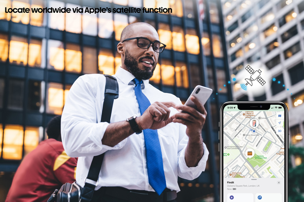 Carte de géolocalisation rechargeable en ABS RCS Findit