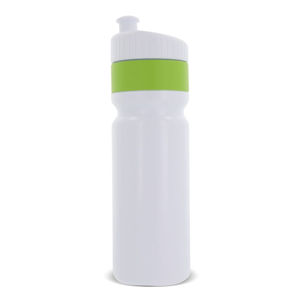 Bidon de sport avec bague 750ml - Blanc / Vert clair