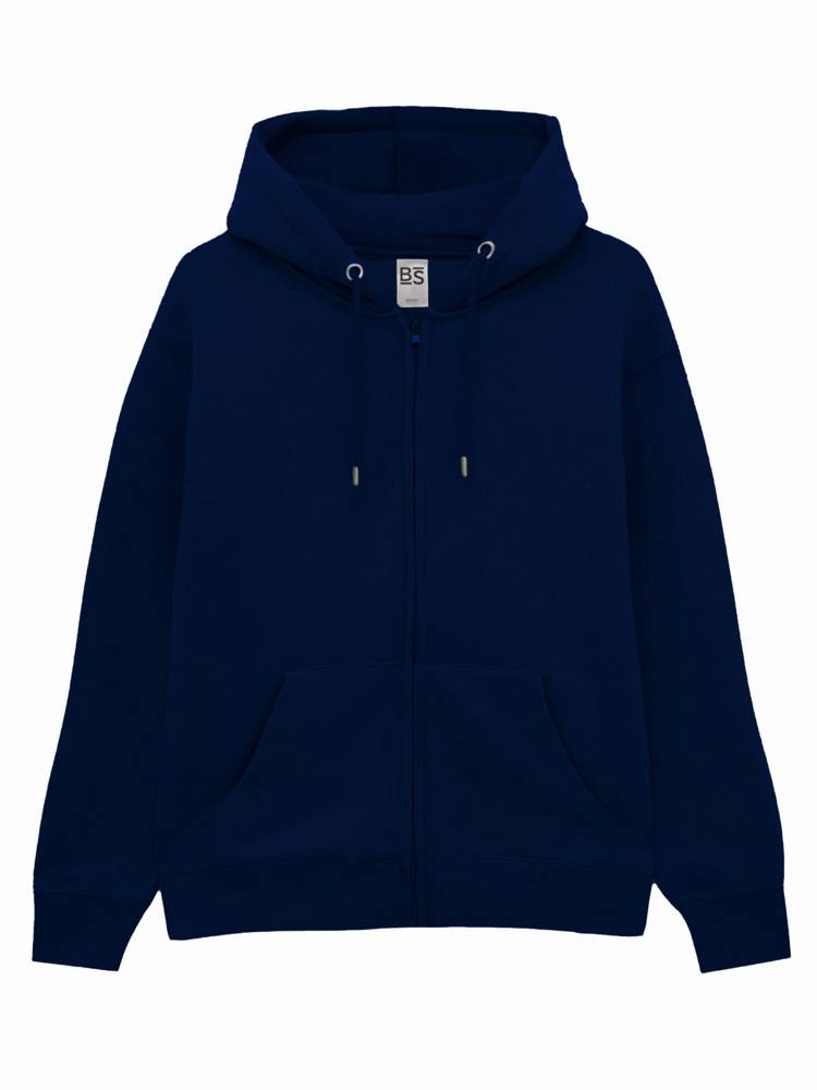 BS Chili sweat à capuche zippé, 280 gr/m² - Marine (PMS 5395C)