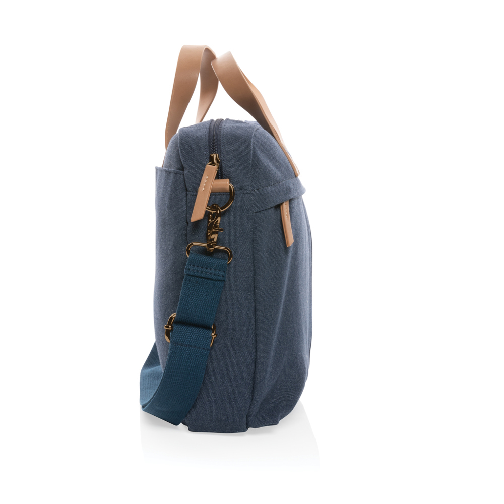 Impact AWARE™ 16 oz. recycled canvas laptoptas