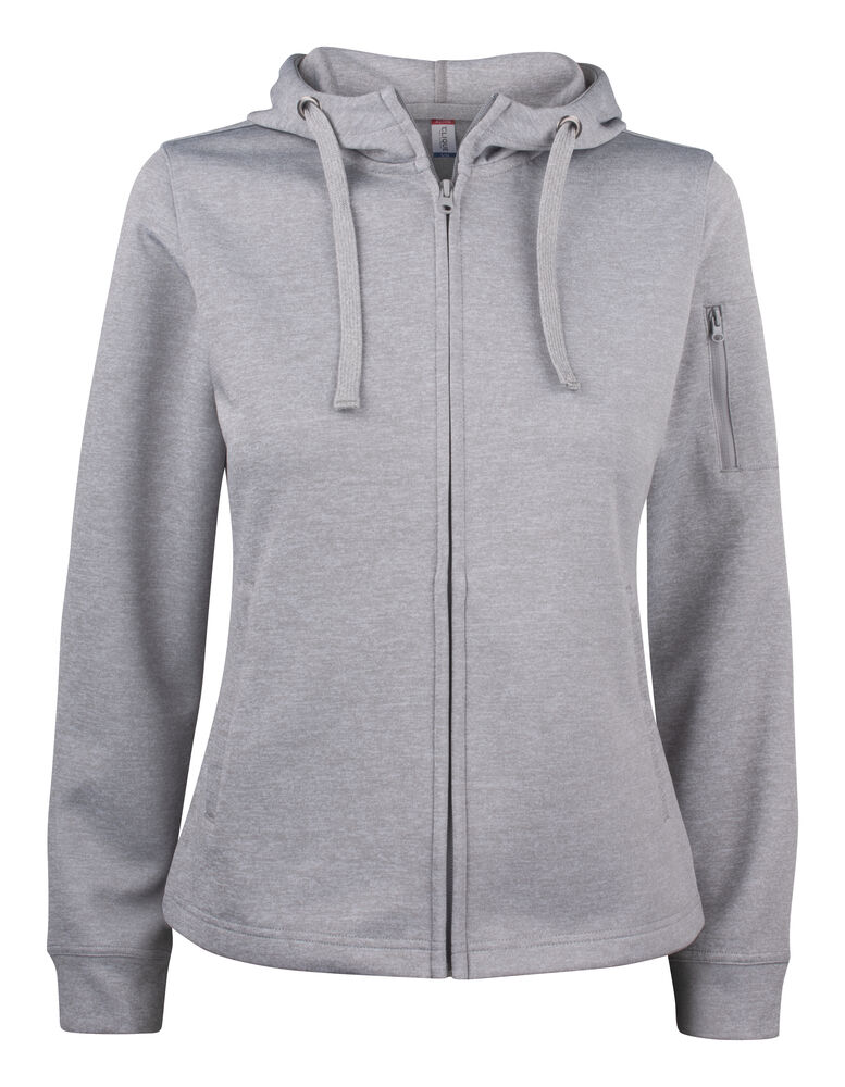 Clique - Basic Active Hoody Full Zip Women - Grismélange