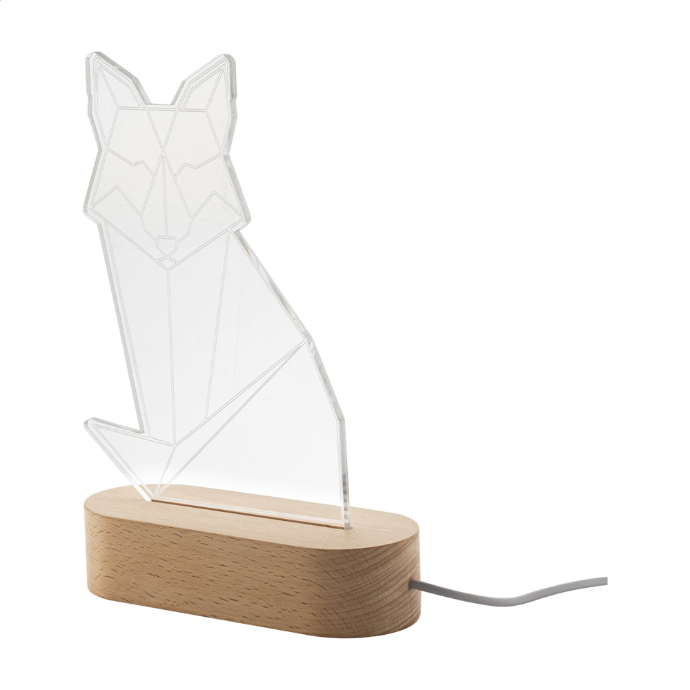 Woodify - LED-licht trofee - transparant/natuurlijk