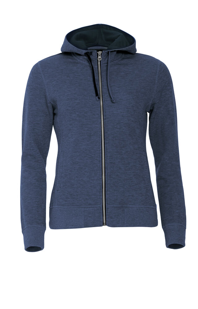 Clique - Classic Hoody Full Zip Women Blauw-melange L
