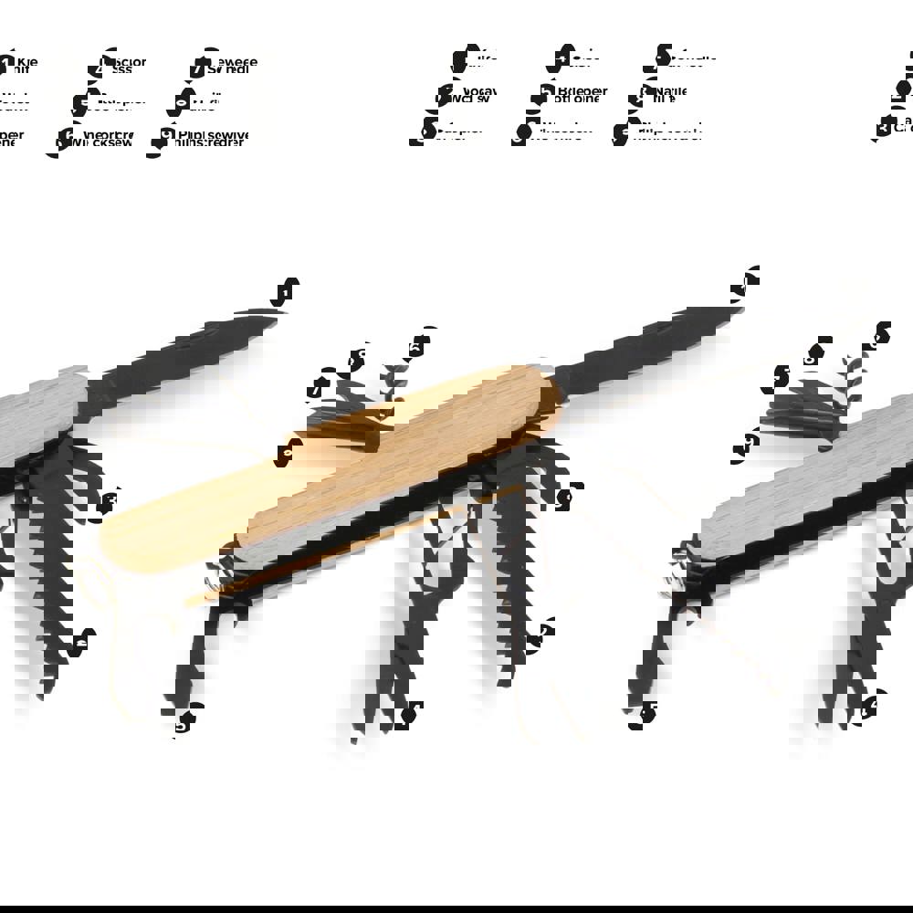 Multitool bamboe 9 functies