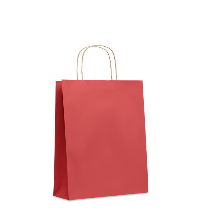 PAPER TONE M - Medium papieren geschenktas - Rood