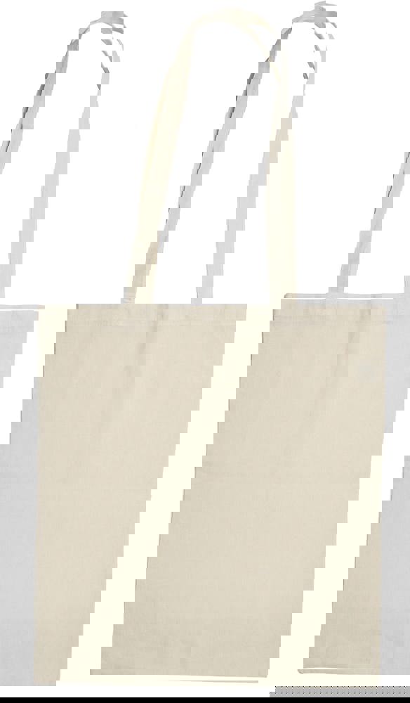 Biologisch katoenen tas met lange hengsels, 135 gr/m² - Naturel (Natural) / Naturel