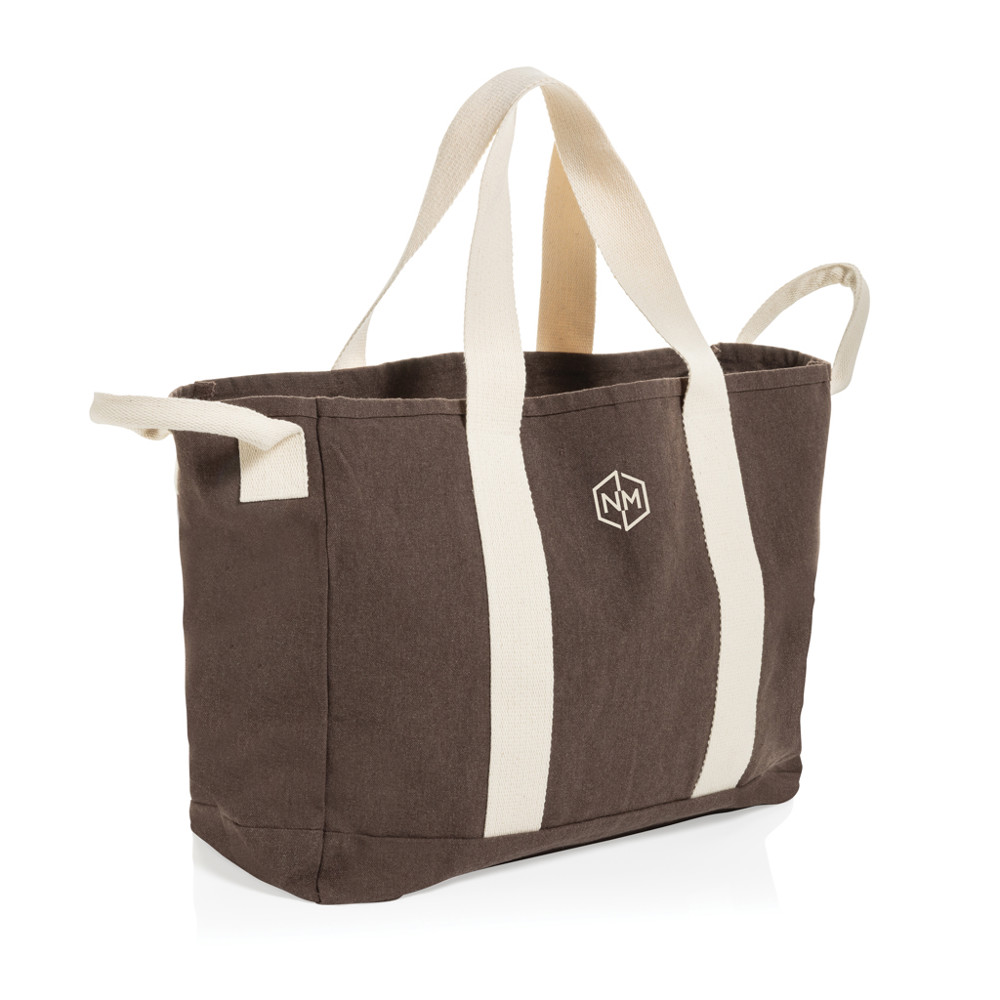 Sac de plage BEAU AWARE™ en toile recyclée 400 g/m², avec po