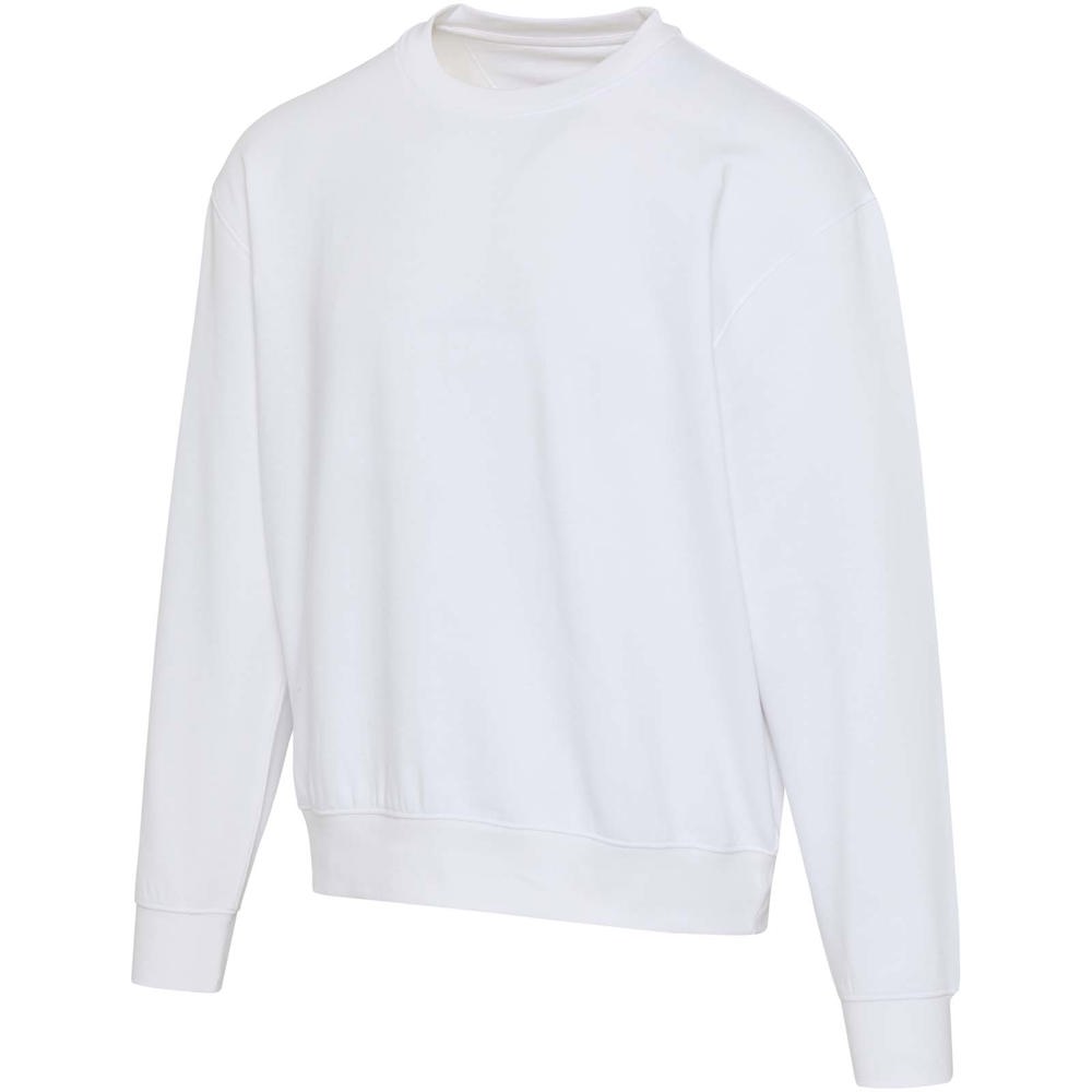 Boris 280 g/m2 unisex OCS organische oversized trui met ronde hals - Wit