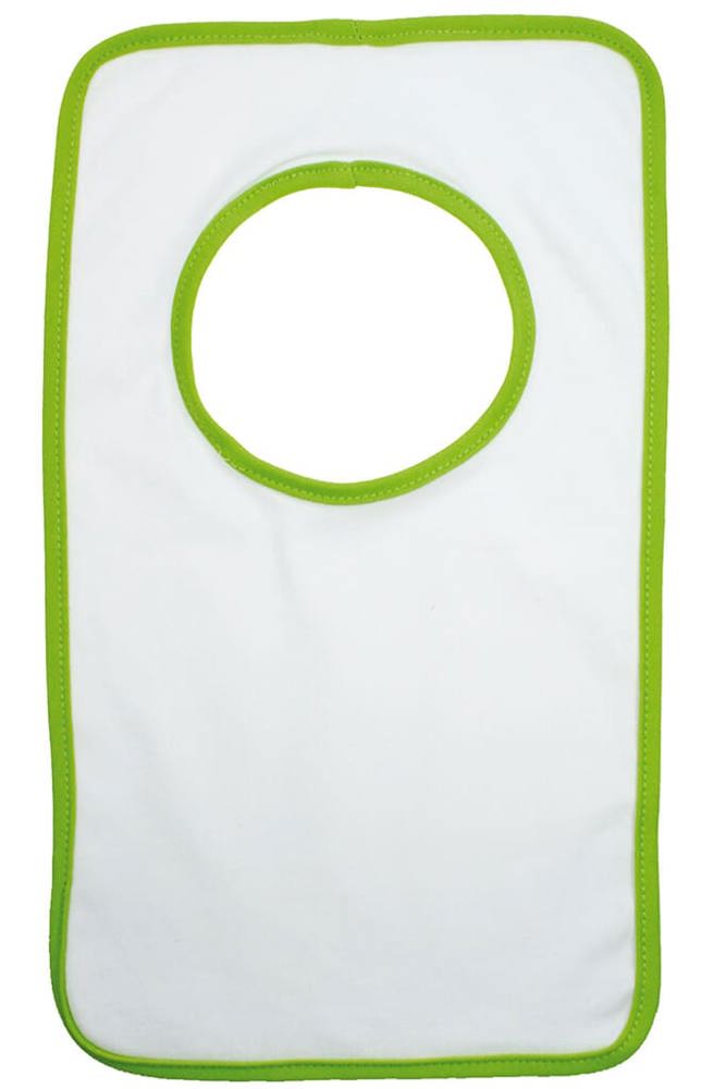 Bavoir en coton jersey 220 g/m²r - Blanc (WHITE) / Clair