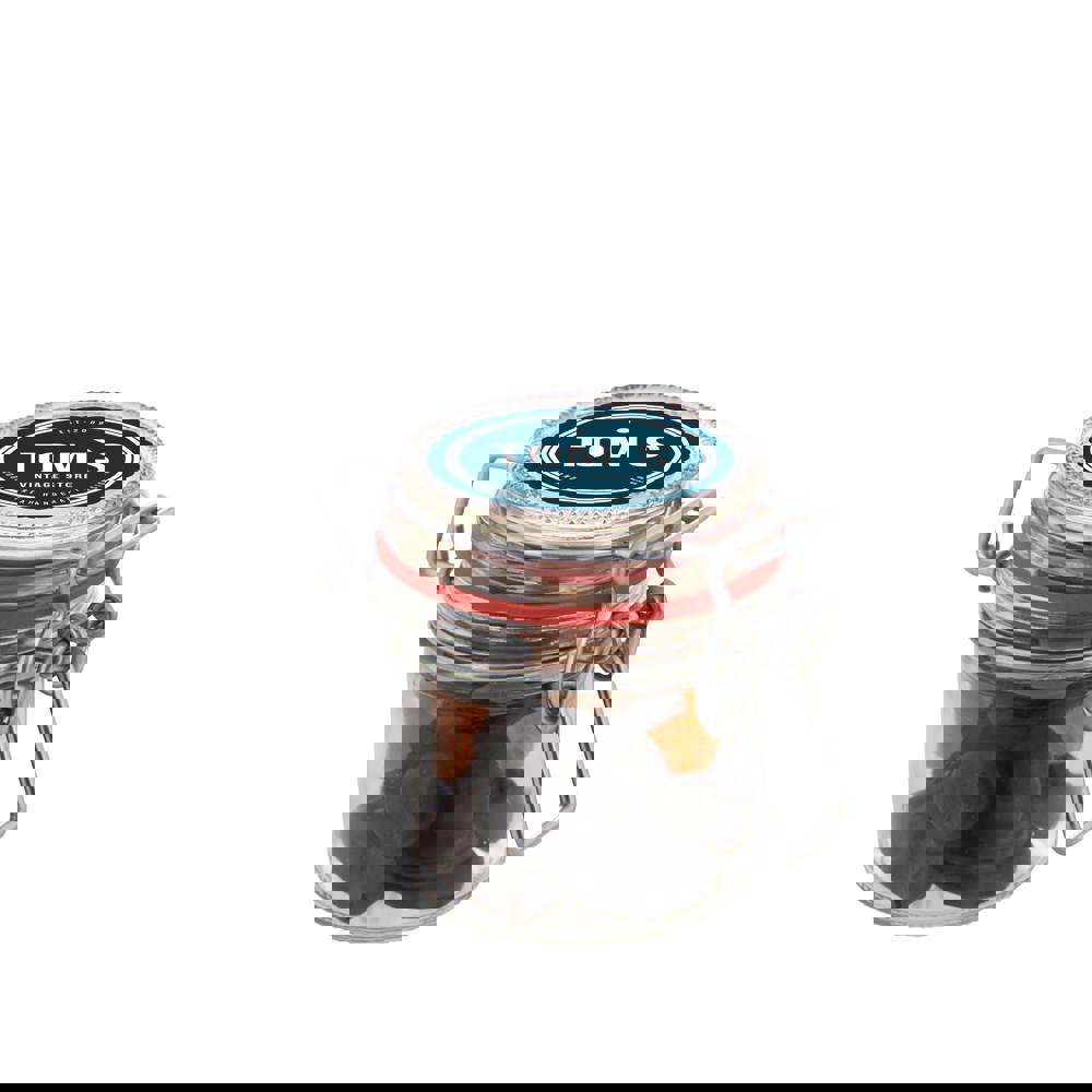 Weckpotje 0,13 liter, gevuld met snoep