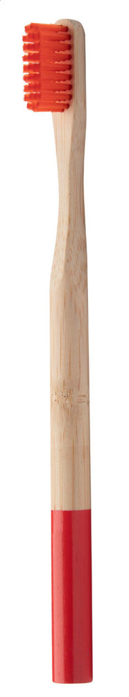 ColoBoo - bamboe tandenborstel - rood/natuurlijk