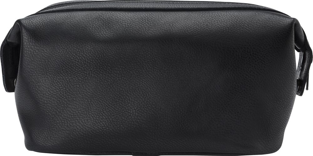 Trousse de toilette en cuir Flynn - Noir