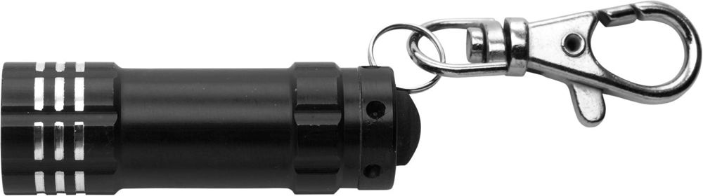 Aluminium 2-in-1 sleutelhanger Anna - zwart