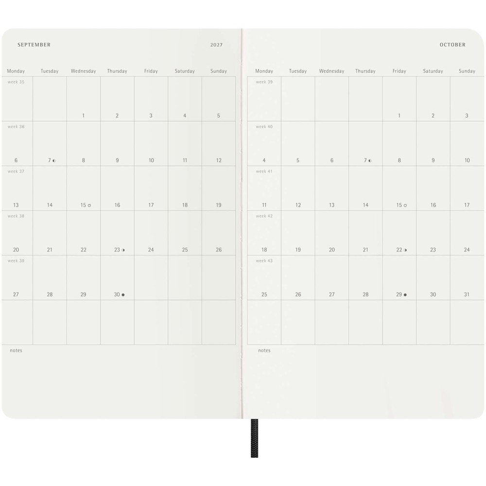 Agenda L 12 mois Moleskine à couverture souple