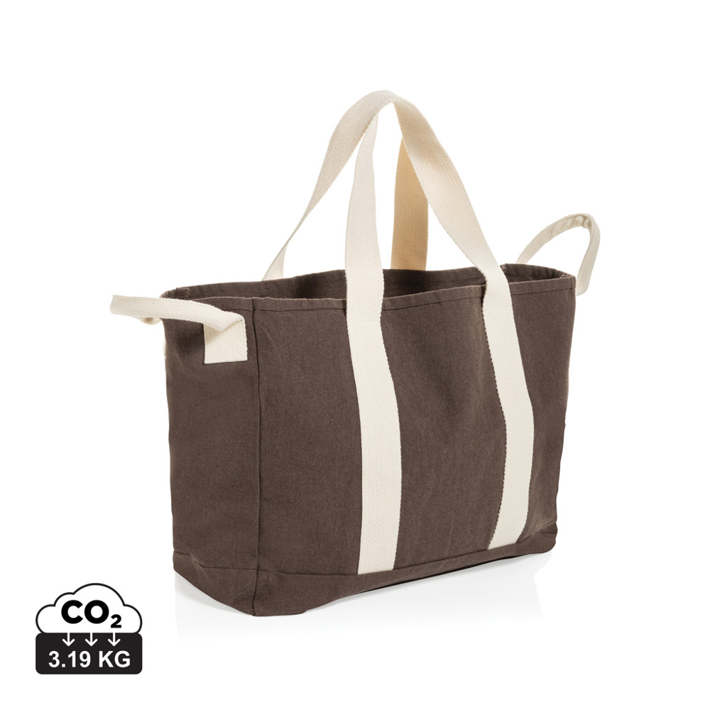 Sac de plage BEAU AWARE™ en toile recyclée 400 g/m², avec po