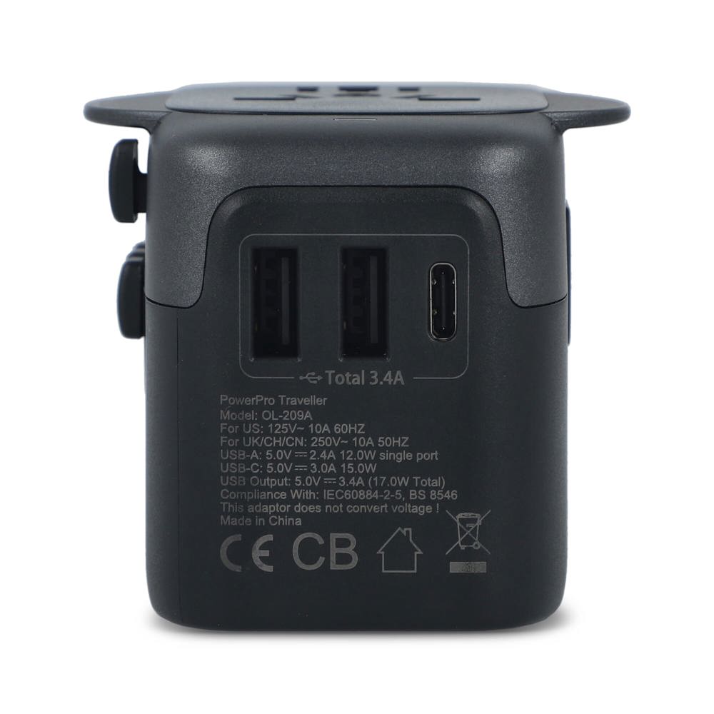 4030 | Adaptateur de voyage PowerPro en plastique recyclé