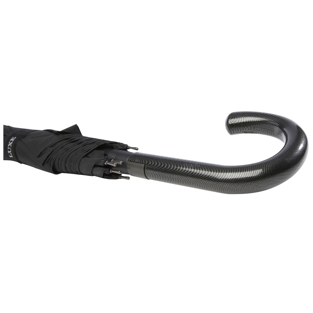 Fontana 23" automatische paraplu met carbon look en gebogen handvat