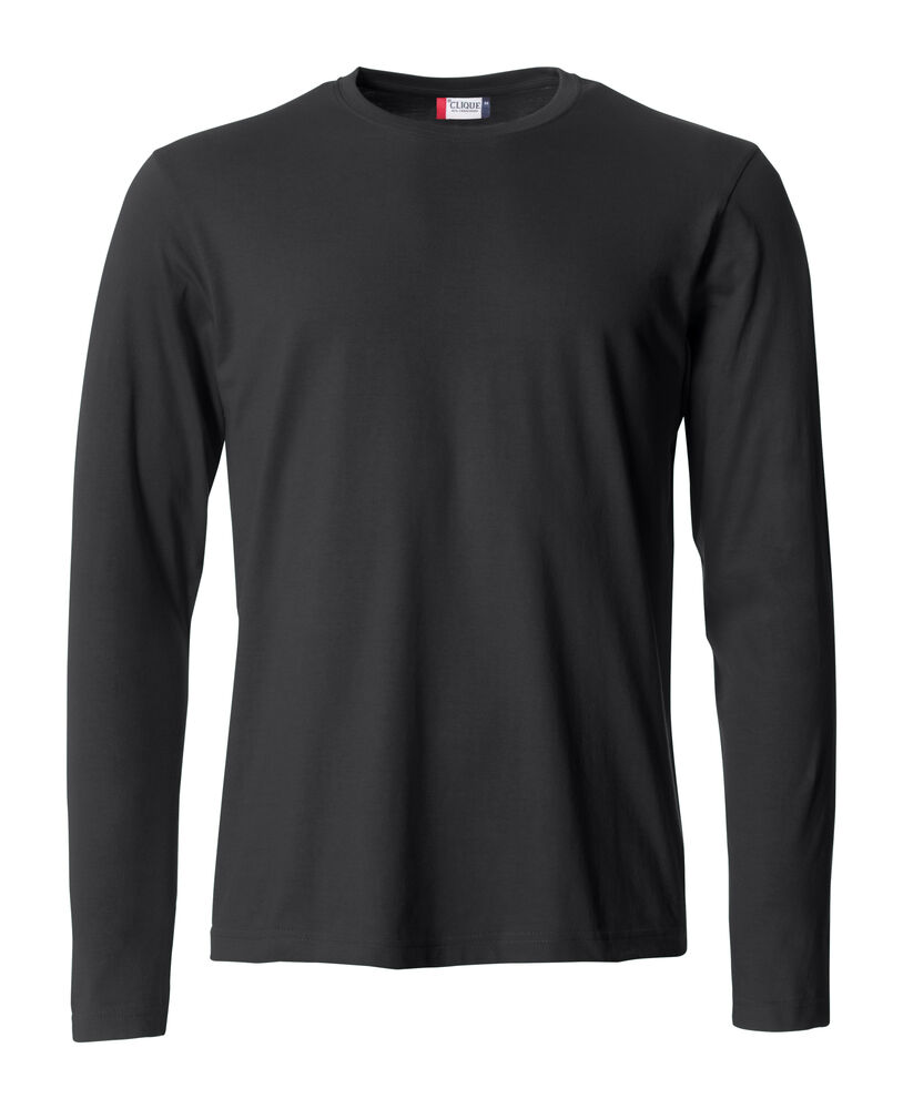 Clique - Basic-T L/S Zwart 4XL