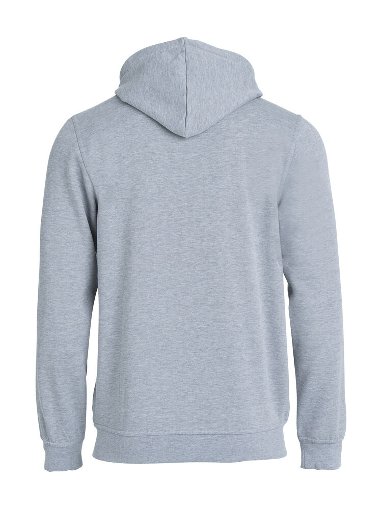 Clique - Basic Hoody Full Zip Grismélange 5XL